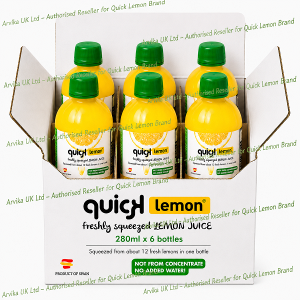 Quick Lemon – Freshly Squeezed Lemon Juice 280ml x 6