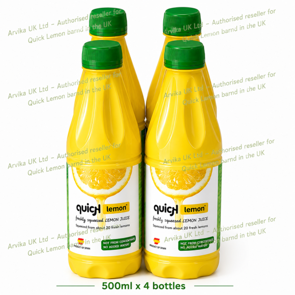 Quick Lemon – Freshly Squeezed Lemon Juice 500ml x 4 Pack